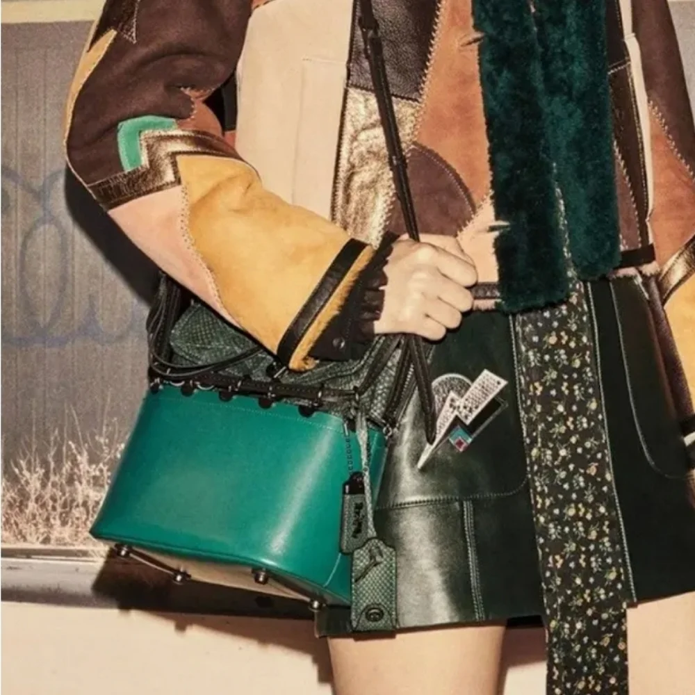 Coach Roxie with Snakeskin Quilting, Teal